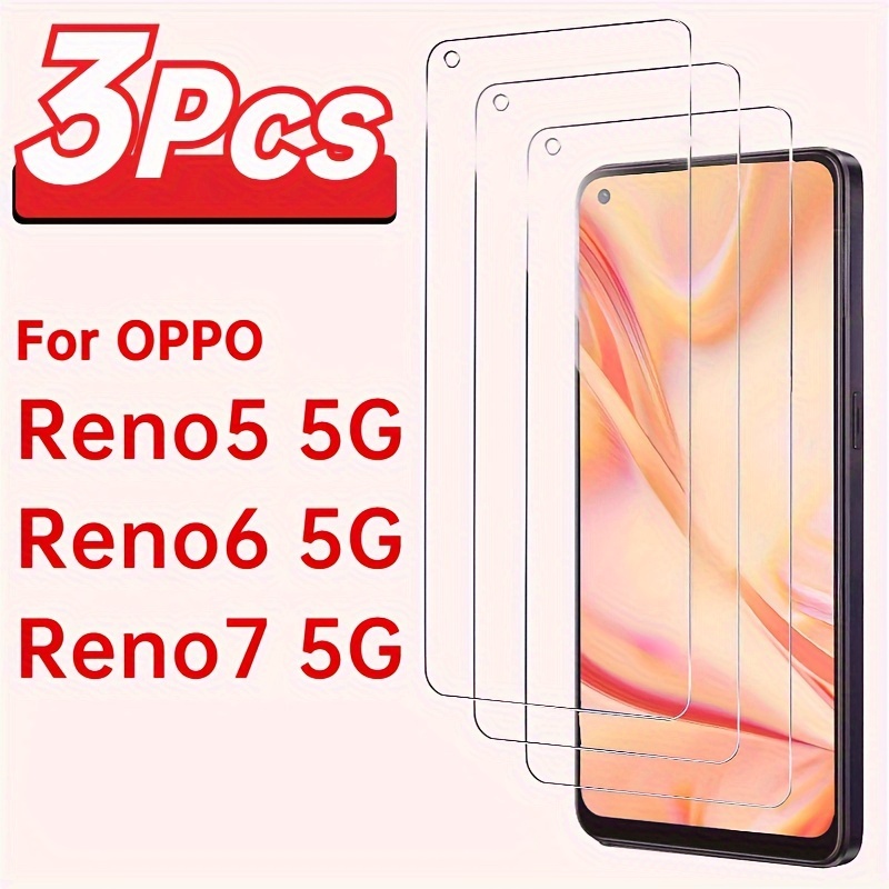 

Lot de 3 Protections d'Écran en Verre Trempé pour Oppo Reno5 5G Reno6 5G Reno7 5G Film de Protection en Verre Transparent pour Oppo Reno5 5G Reno6 5G Reno7 5G