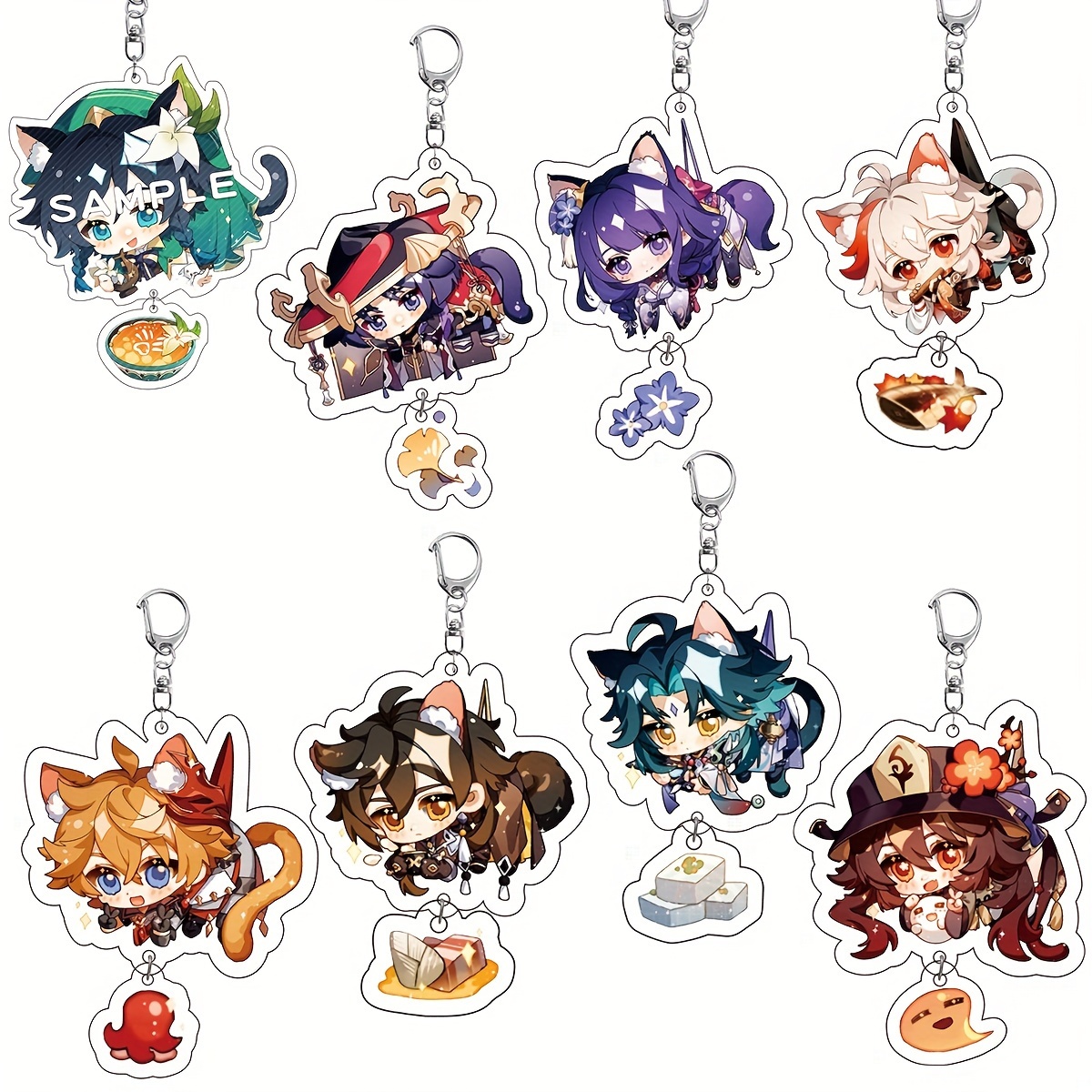 Genshin Impact Acrylic Keychains Set cheapest of 6