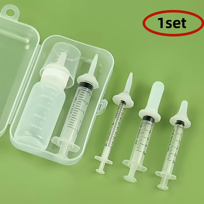 Complete Newborn Kitten Nursing Kit - Silicone Feeding Bottle With