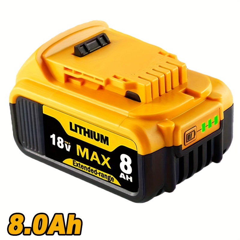 TEMU 8, 0ah High-capacity Replacement Battery For - Compatible With , , Dcb181, - Long-lasting Lithium-, Fast Charging, //short Circuit Protection -