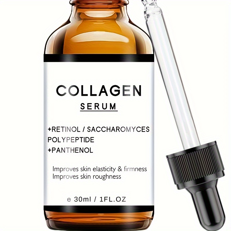 

Collagen Serum For Face, With Retinol & Panthenol, Cooperate Well With Hyaluronic Acid & Vitamin C, Increase Skin Elasticity And Hydration, Firming Moisturizing For Men And Women 1fl.oz/30ml