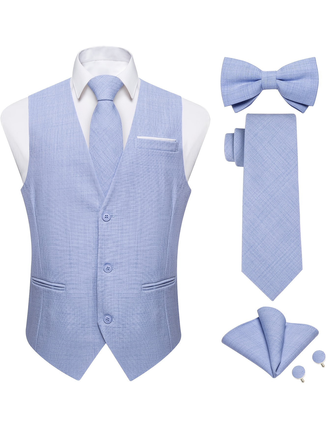 Versatile Solid Color Suit Vest Stylish Formal Semi-Formal Outerwear for   for Pairing with Suits & Tuxedos