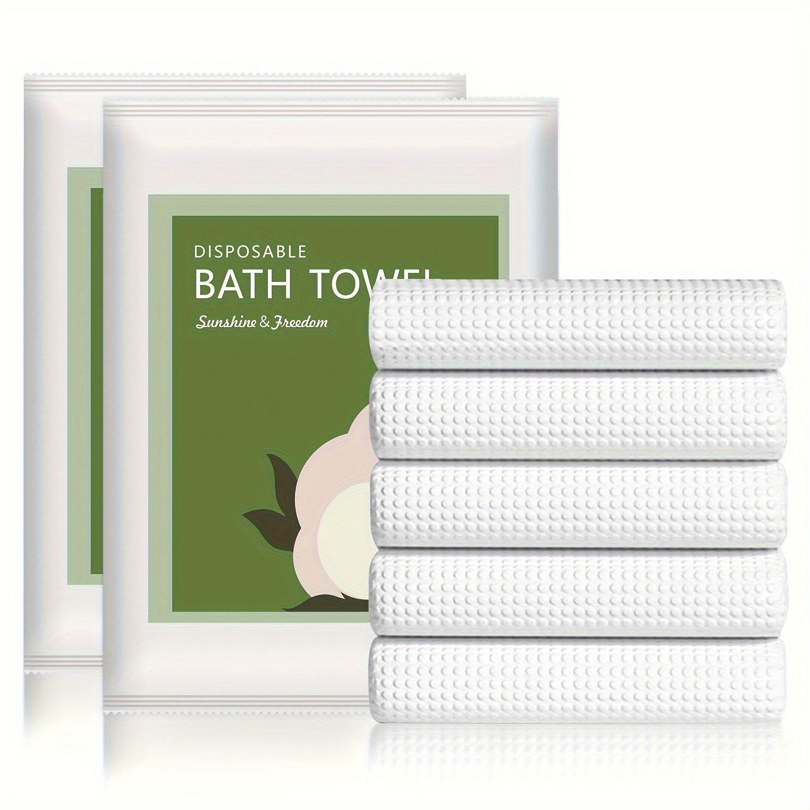 

[customer ] 10pcs Soft Cotton Disposable Bath Towels - Large, Portable & Absorbent For Travel, Hiking, Camping, Hotels - 55x27.5in & 27.5x39.4in Sizes, Individually Wrapped