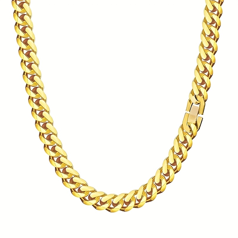 18K Plated Golden 5-Layer Cuban Link Chain, Gift for Her