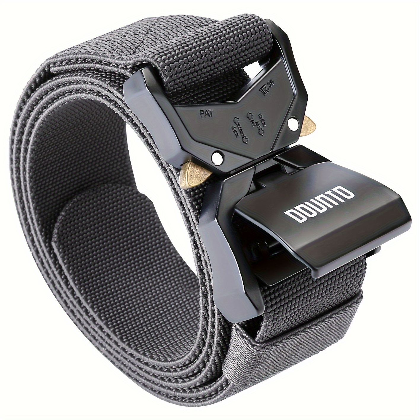 DUNTO Tactical Quick Release Belt for Men Durable Stretch Nylon Secure Buckle