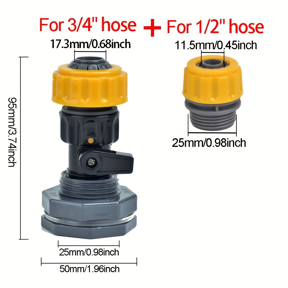 3/4" Kit - Hose For Aquariums, & Irrigation Systems - Plastic Fitting