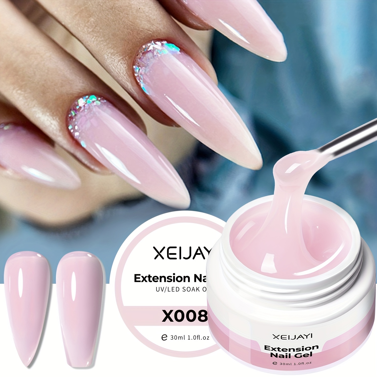 Image of 1pc 30ml Powerful Extension Gel Nail Gel No Erase Gel Acrylic Fake Gel For Salon Home Nail Design Use