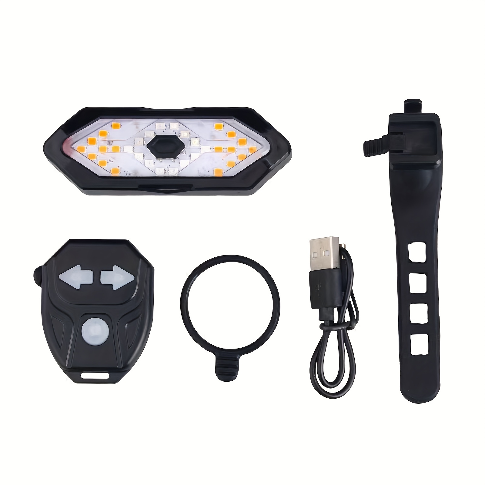 TEMU [high Visibility] Light With Turn Usb Rechargeable 5 120 Bright Led Rear Light For Adults Kids Men Women Road Mountain Cycling Safety Taillight