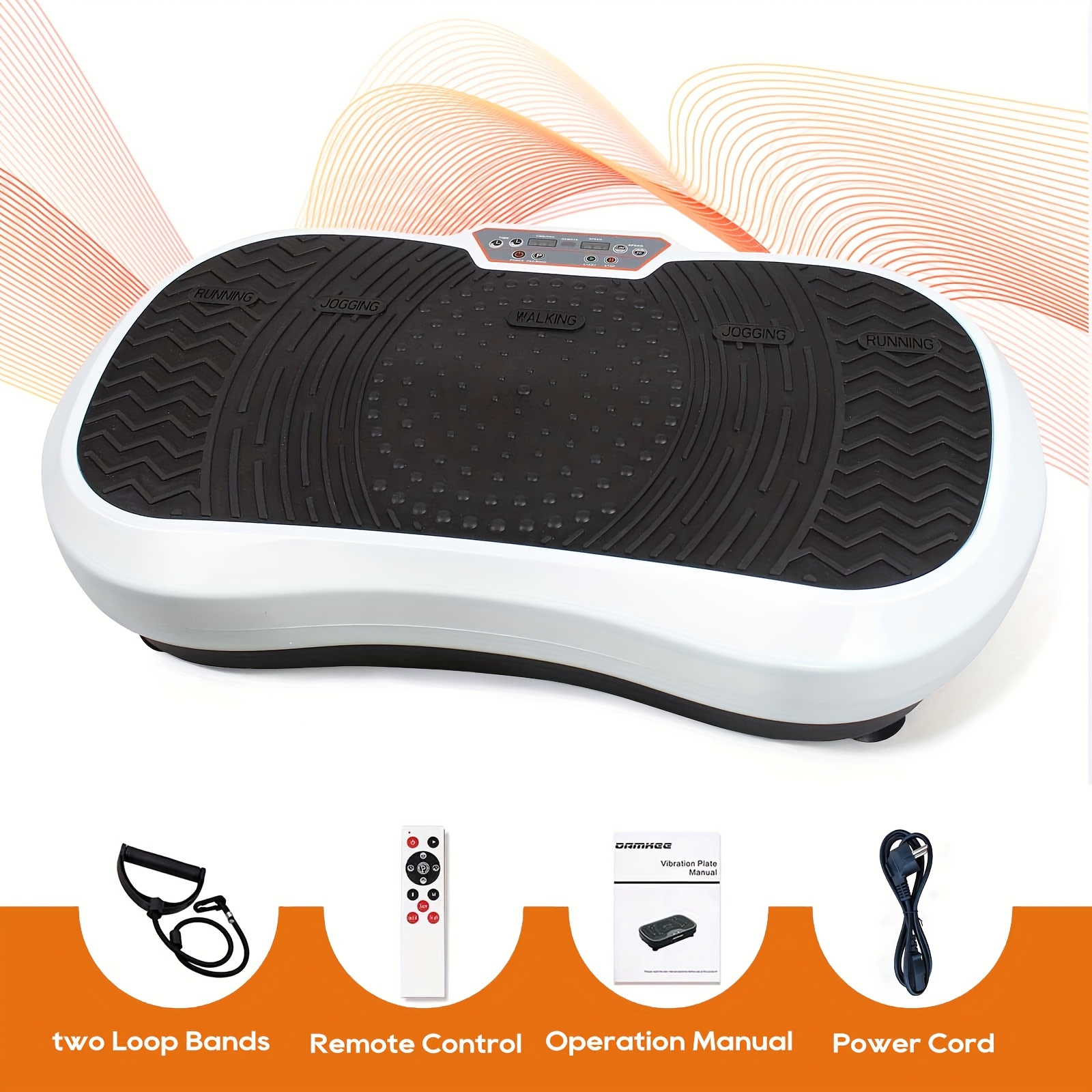 Image of Morfone Local Warehouse, Black And Models Of Vibration Machine, Adjustable Speed And 3 , Weight Capacity Of 150 Kg, Plug- With Remote Control, Training Bands, Suitable For Full-, Without Battery