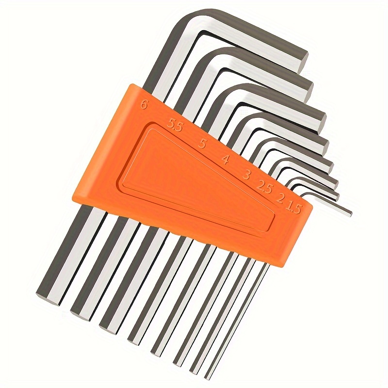 5 8pcs Metric Allen Wrench Set Metal Hex Key Screwdriver Kit For Bike Rack Faucet Disassembly Compact Hand Tools With 90 Right Angle