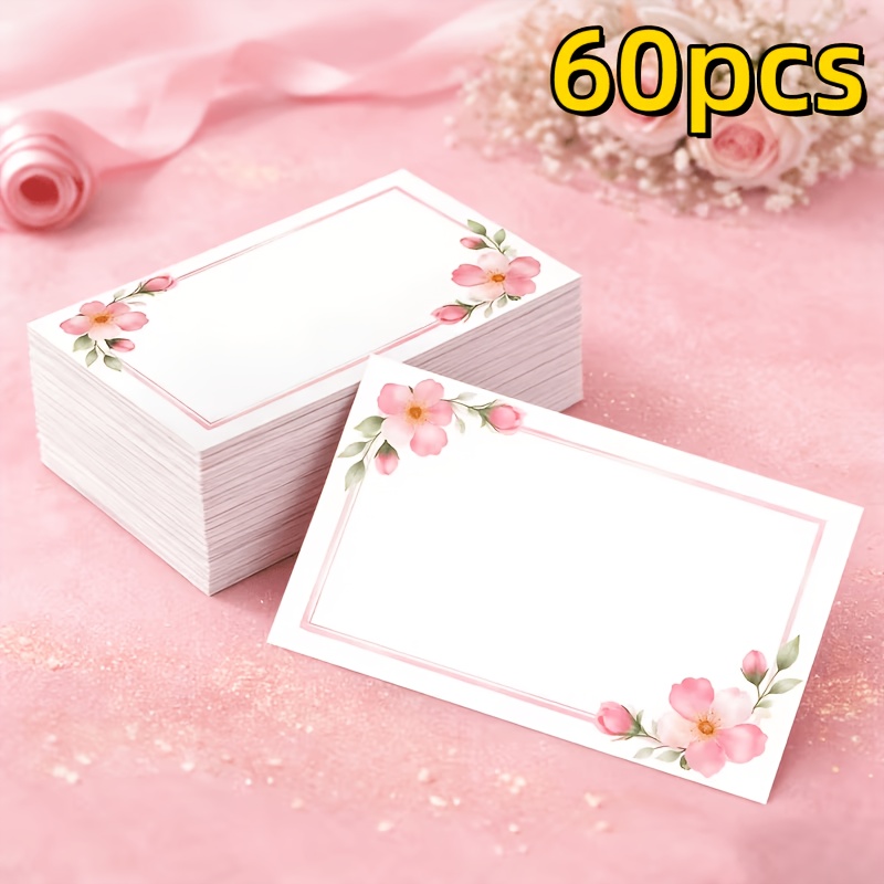 Temu – TEMU 60 Floral Blank Message Cards, Wedding/birthday/party Thank You Cards, Blank Cards, Thank You Cards, Blank Greeting Cards, Cards, Pocket Cards,
