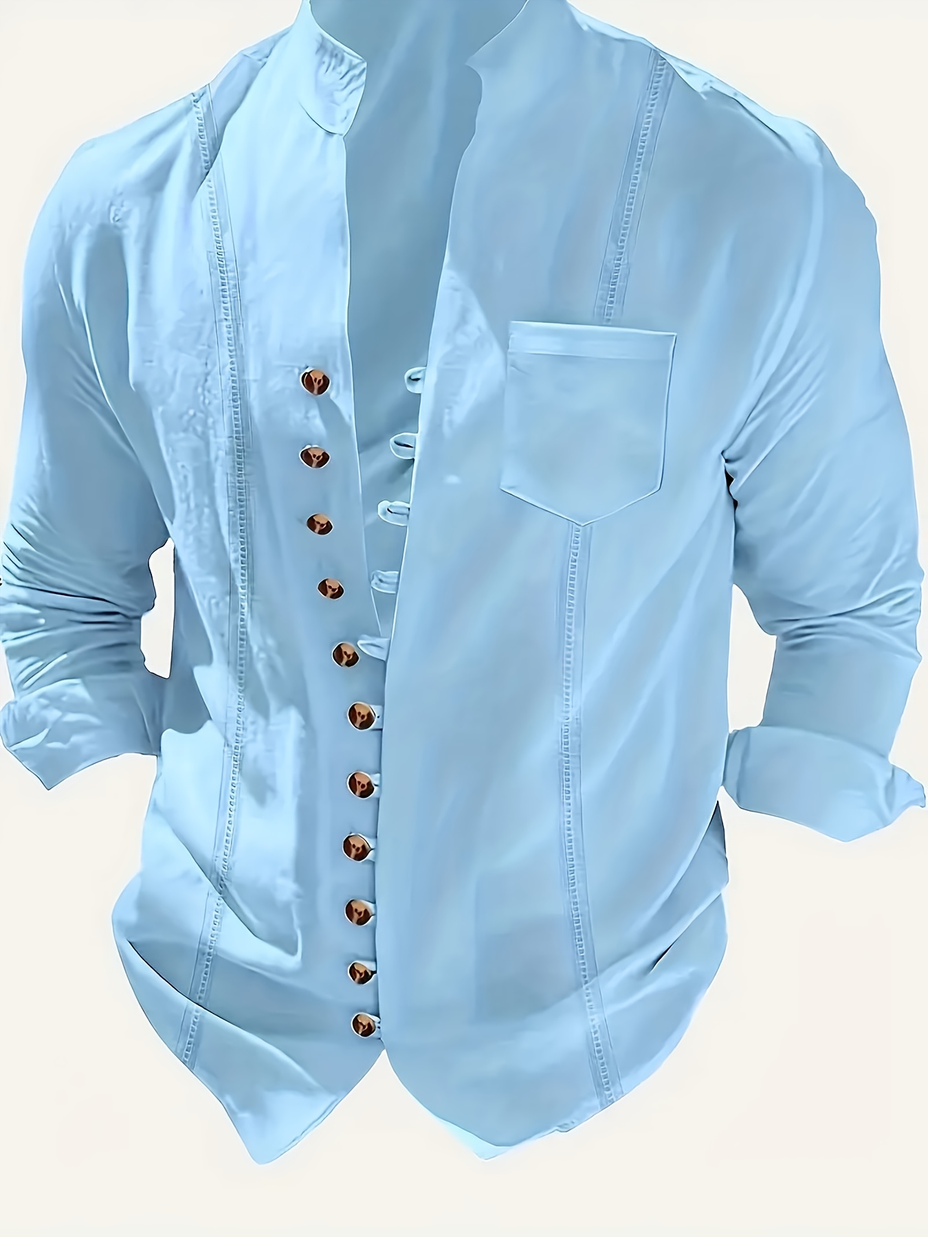 costume décontracté en coton pour hommes de printemps et automne , ensemble pièces pour la plage 1