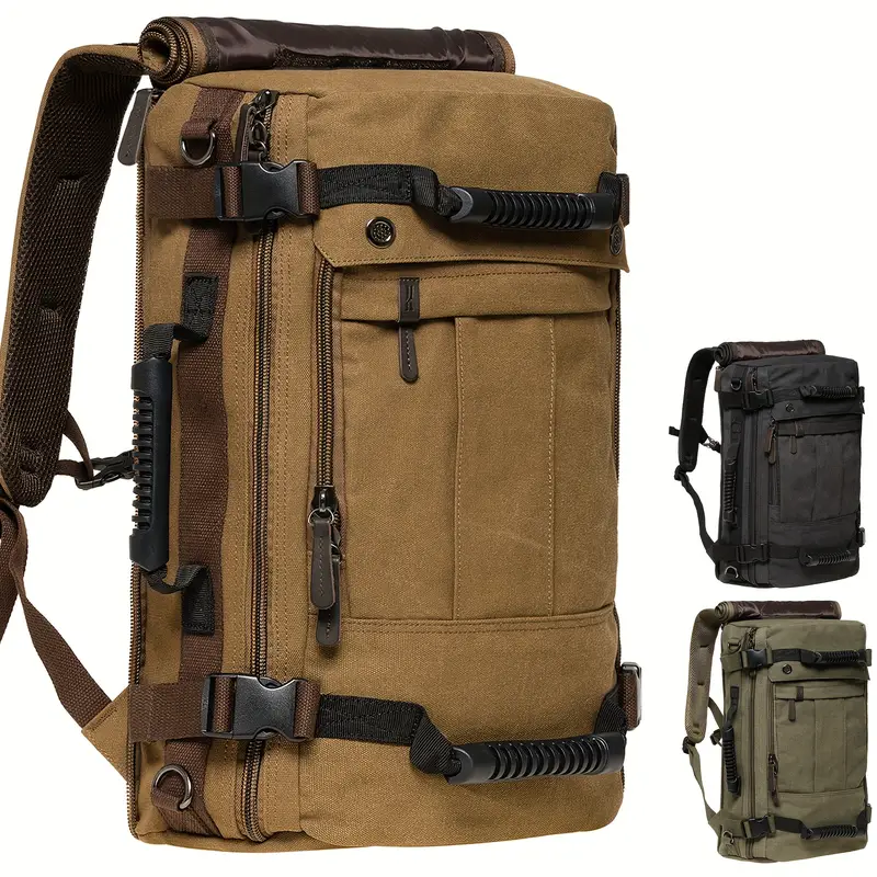 multifunctional canvas travel backpack students fits 17 - Temu multifunctional canvas travel backpack students fits 17 - Temu