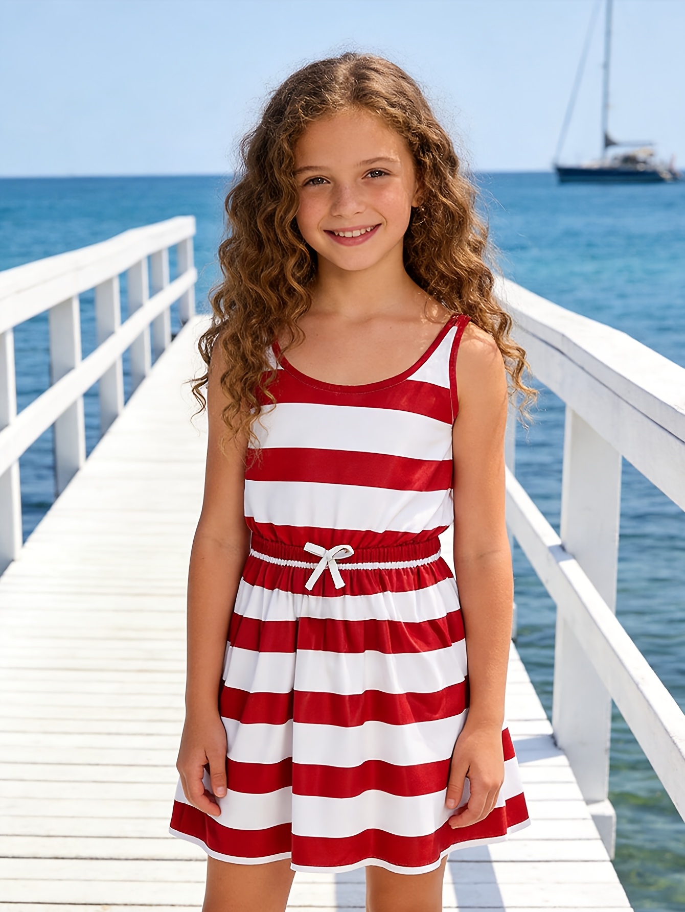 red and white outfit for kids sold on Temu United States