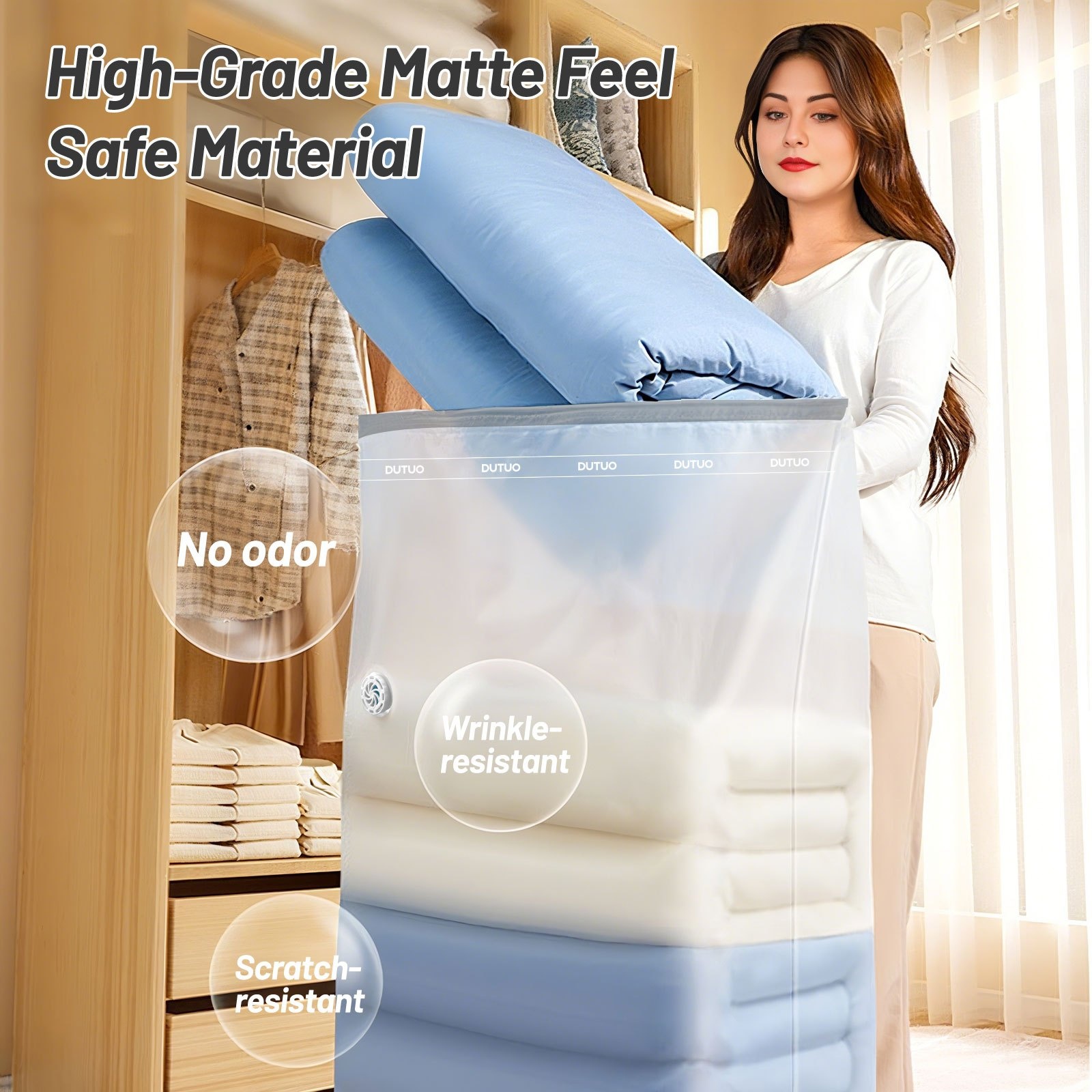   pacote de 3/5 sacos de armazenamento a vácuo    , material   melhorado, sacos de vedação a vácuo, adequados para roupas, cobertores, roupas de cama, sacos de armazenamento selados que economizam  , armazenamento  ,  / /extra  