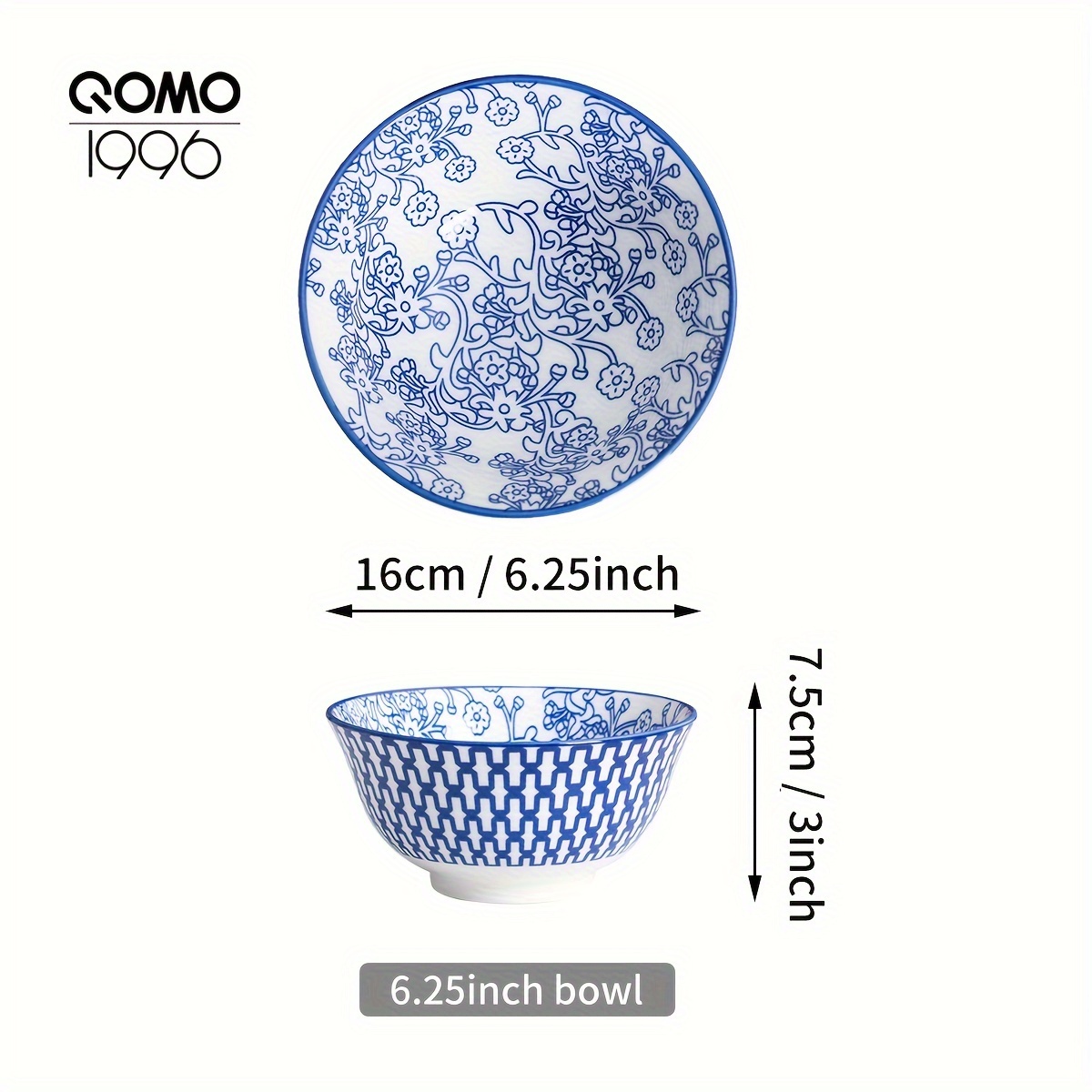 TEMU 4pcs Ceramic Dinnerware Set, Chinese Porcelain Bowl Dinnerware, Scratch Resistant Dinnerware Set, Safe For Dishwasher, Microwave, Oven,