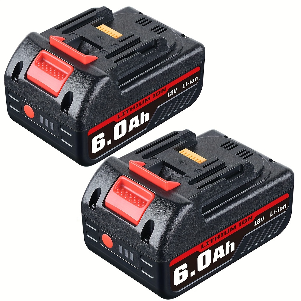 

2 Packs 6.0ah Li-ion Bl1860b Battery Replacement For 18v Battery Compatible With 18 Volt Battery Bl1890 Bl1860 Bl1850b Bl1850 Bl1840b Bl1840 Bl1830b Bl1830 Bl1815 Bl1820 Bl1820b