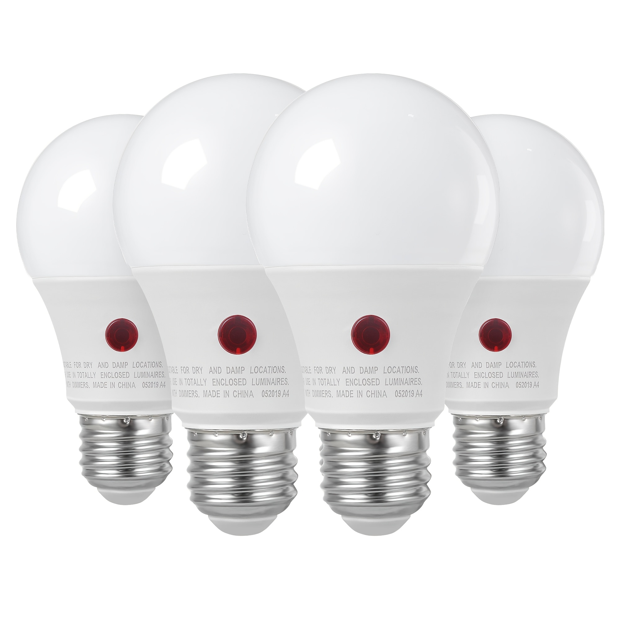 TEMU Dewenwils 4-pack Dusk To Dawn Light Bulbs, Light Sensor Led Bulb Led Light Bulbs, 5000k Daylight/2700k Warm Light/ Amber, 9w (60w Equivalent)