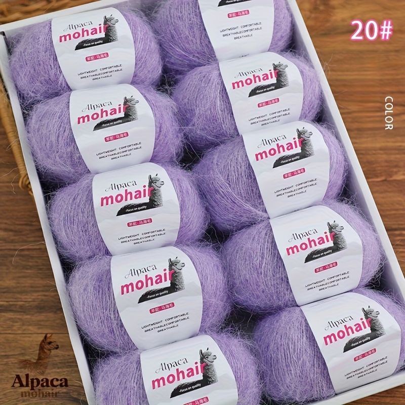 TEMU 10 Madejas/250G de Alpaca Multicolor Otoño Invierno Hombre Mujer Moda Regalo Kit de Material de Tejido de Punto a Suéter Cárdigan Abrigo Bufanda