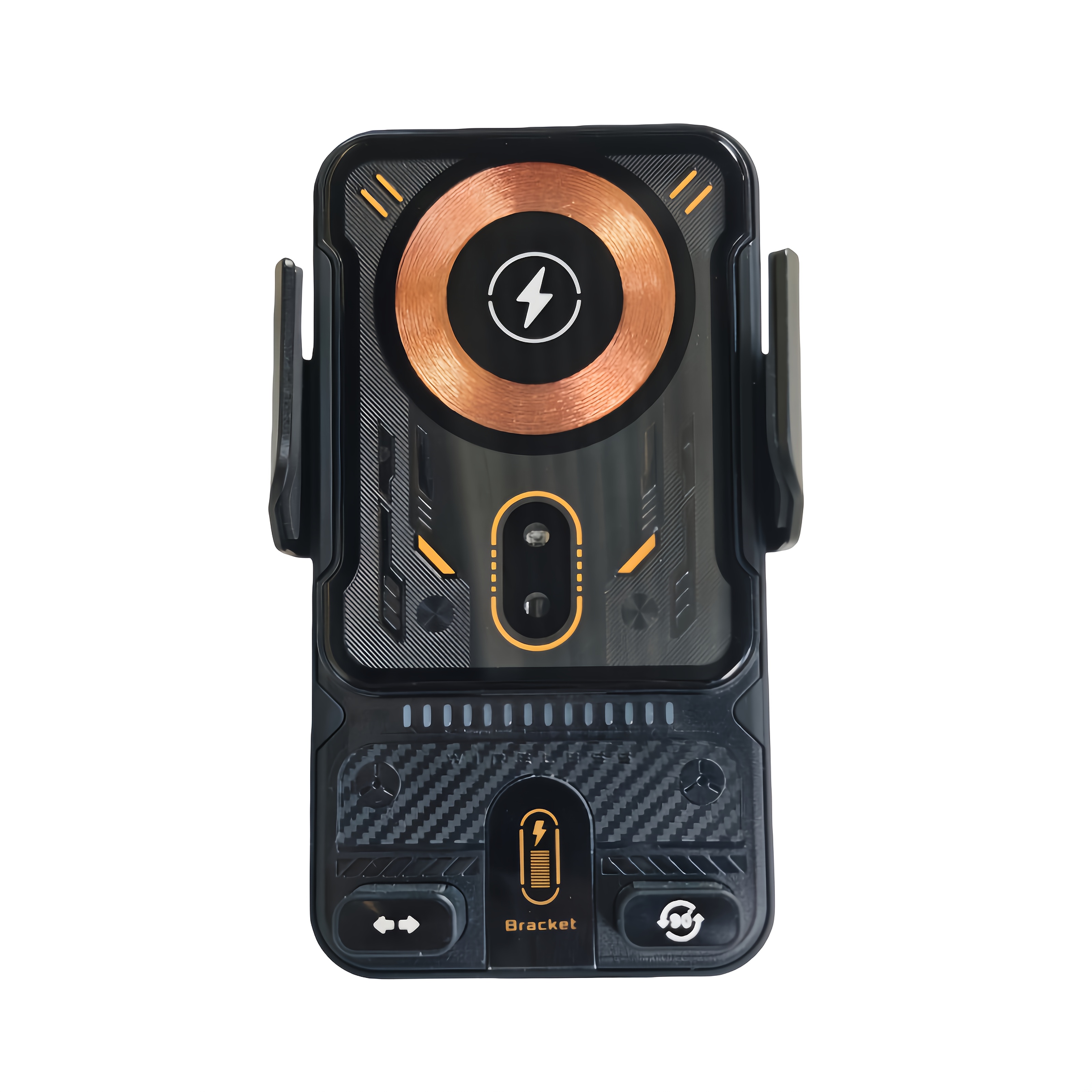 New Car Wireless Fast Charger, Universal Smart Induction Phone Mount, Touch-activated 90° Rotation, Supports Horizontal & Use, Built-in Ambient Light