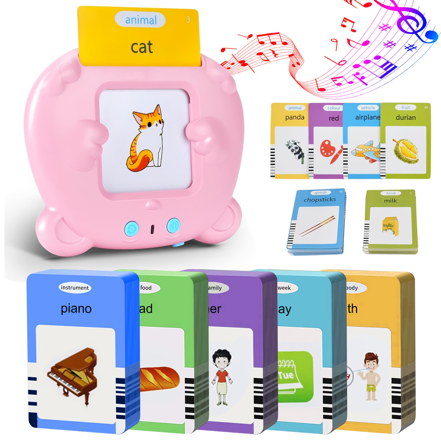 TEMU Small Flash Cards For 3+ Years, For Toddlers, 508 Sight Words Toys, Cute Bear Shaped Toys, Kindergarten Preschool Gift For Kids