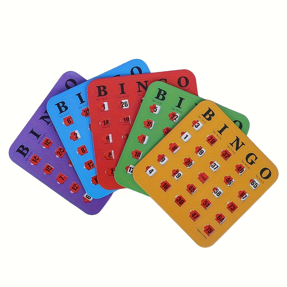 Bingo Game, A Set of Reusable Five-color Bingo Game Card Sets, A Logical Thinking Training Board Game for Family Gatherings, Adult Bingo Cards
