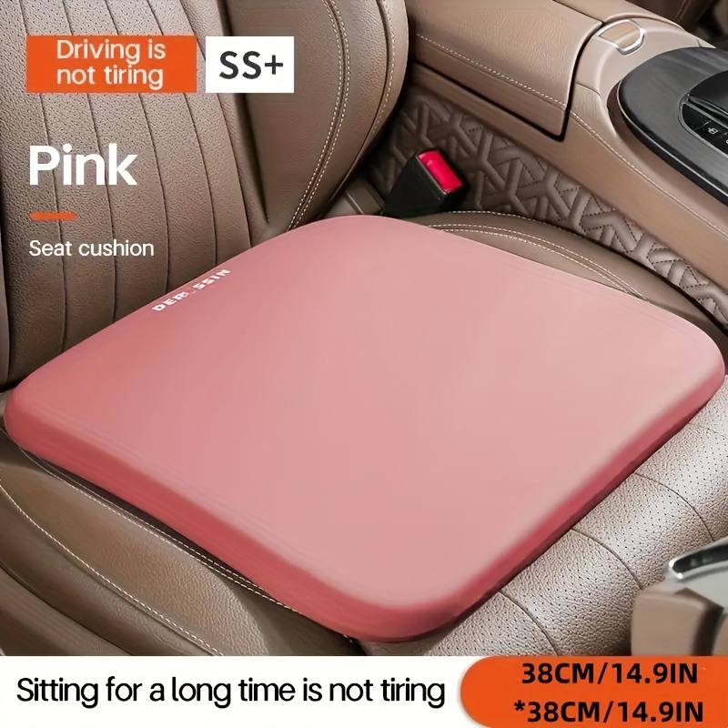 

Ergonomic Memory Foam Seat Cushion - Non-slip, Machine Washable For Car, Office Chair & Home Use - In Apricot, Orange, Gray, Pink, Blue, Black, Car Seat Cushion, Memory Foam, Non Slip, Comfort