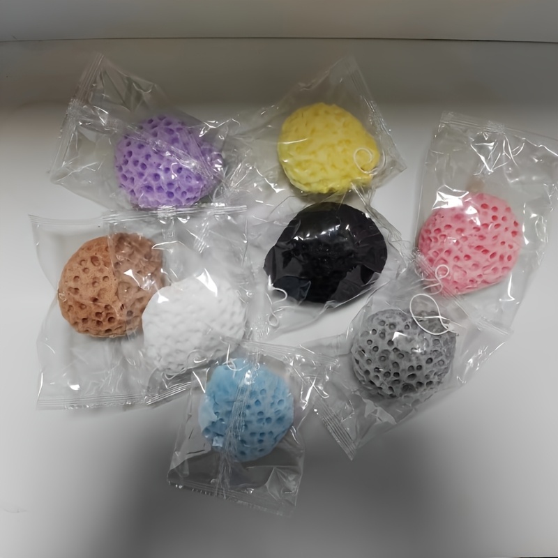 5pcs Random Color Exfoliating Bath Sponge Set, Cute Flower-shaped Foaming Massage Balls, Cleansing For Deep Clean And Relaxation