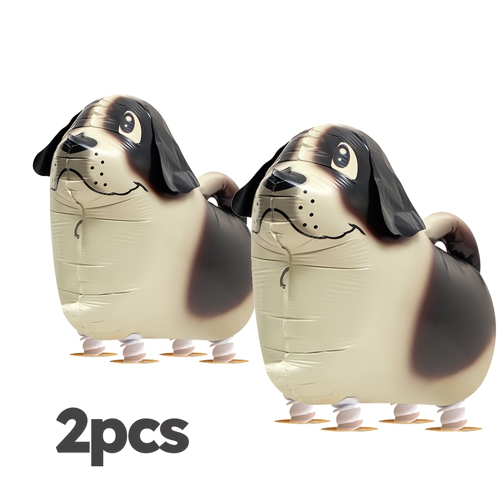 Image of 2pcs Walking Dog Balloons, Film Standing Balloons, Farm Pet Puppy Theme Party Gifts Decorations Supplies & Favors Wedding Birthday Gathering Party Holiday Spring Indoor Outdoor Decor