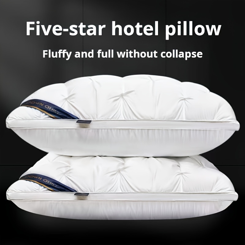 

1pc Pillow Supports Neck And Spine For Relaxing Sleep, Sleep Massage Pillow Core, Moisture Absorbing Breathable Household Bedding Pillow Suitable For Living Room, Bedroom, Home Decoration