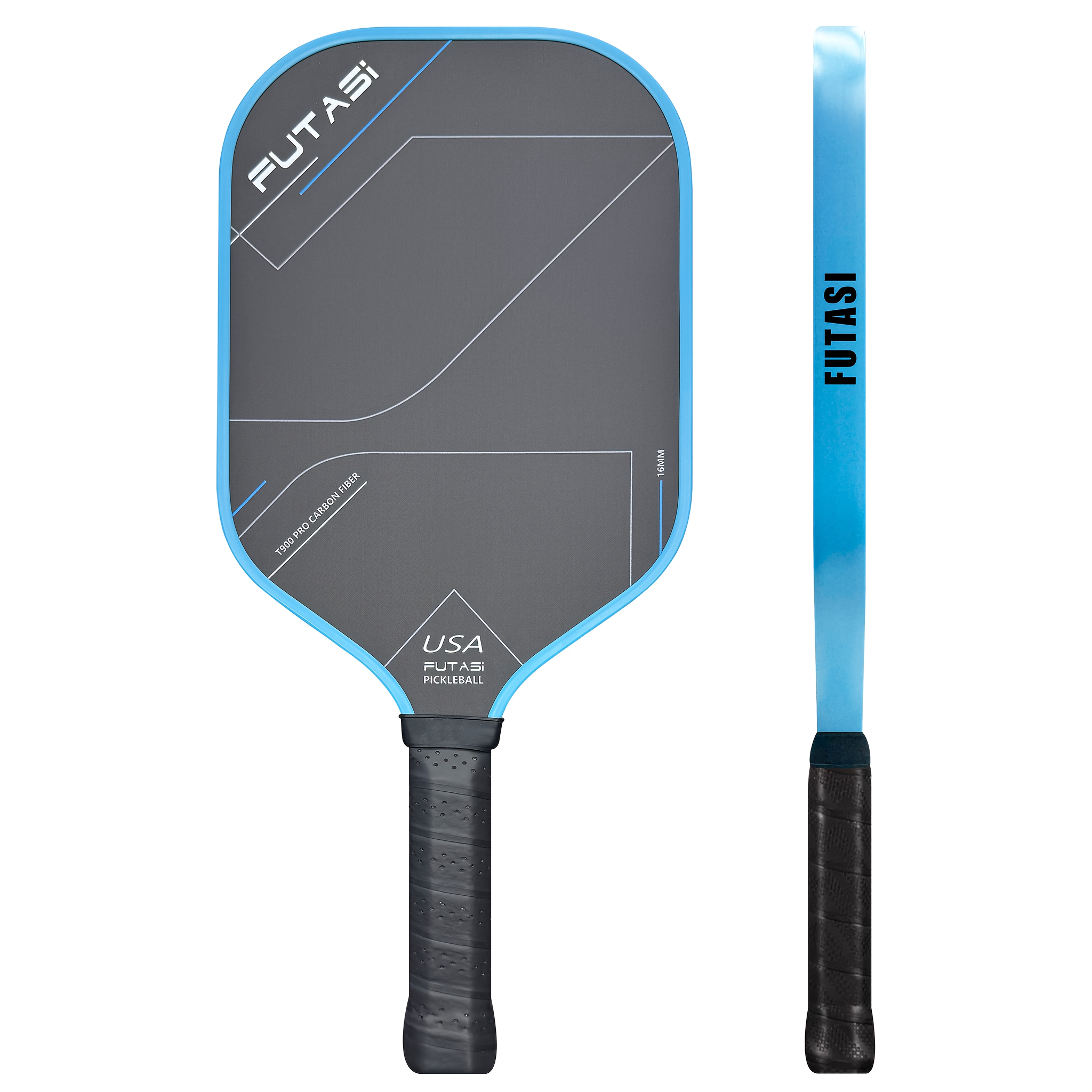 TEMU T900 Carbon Fiber Pickleball Paddle, High-strength And Lightweight Construction, 16mm Standard Thickness. This Carbon Fiber Pickleball Paddle Is