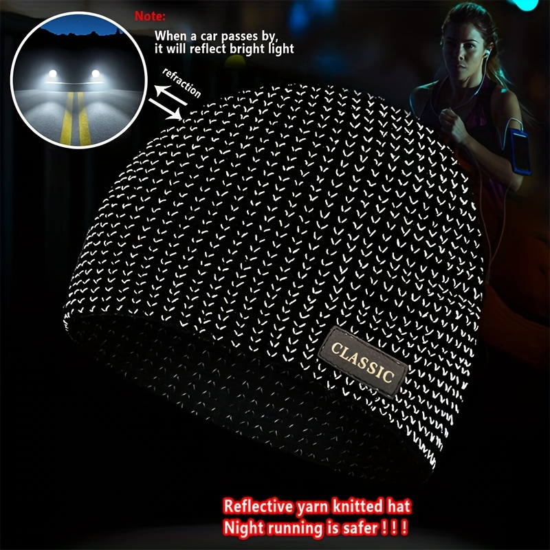 

Reflective Knit Beanie - Stylish & Warm For Winter, Running, Skiing & Parties