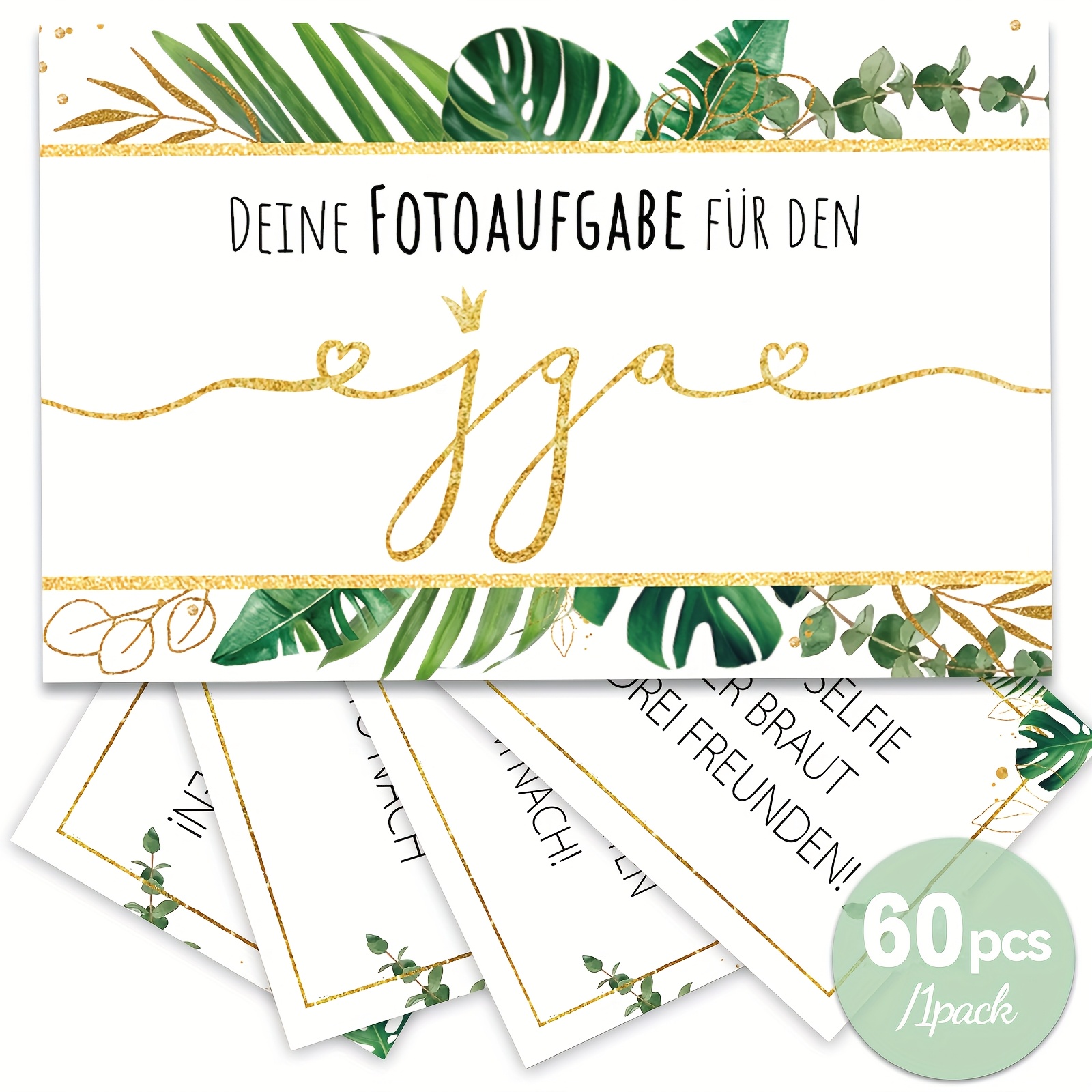 E-shop 60 Stück Fotoaufgabe für Junggesellenabschied, Foto-Challenge JGA, lustiges Spiel für Brautparty, Foto-Challenge- für Gäste, JGA