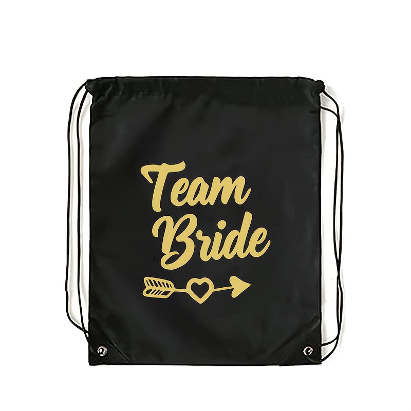 Wedding Decoration Printed Letter Bride/tea Bride Drawstring Portable Backpack Gift Bag Bridesmaid Gift Bachelorette Party Bridal Shower