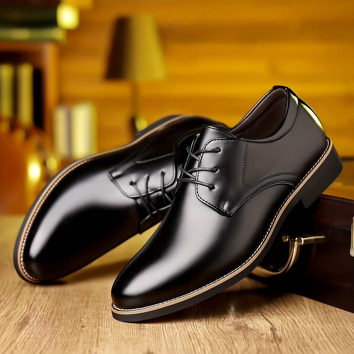Men's Casual Business Shoes, Anti-skid Lace-up Shoes For Business Office