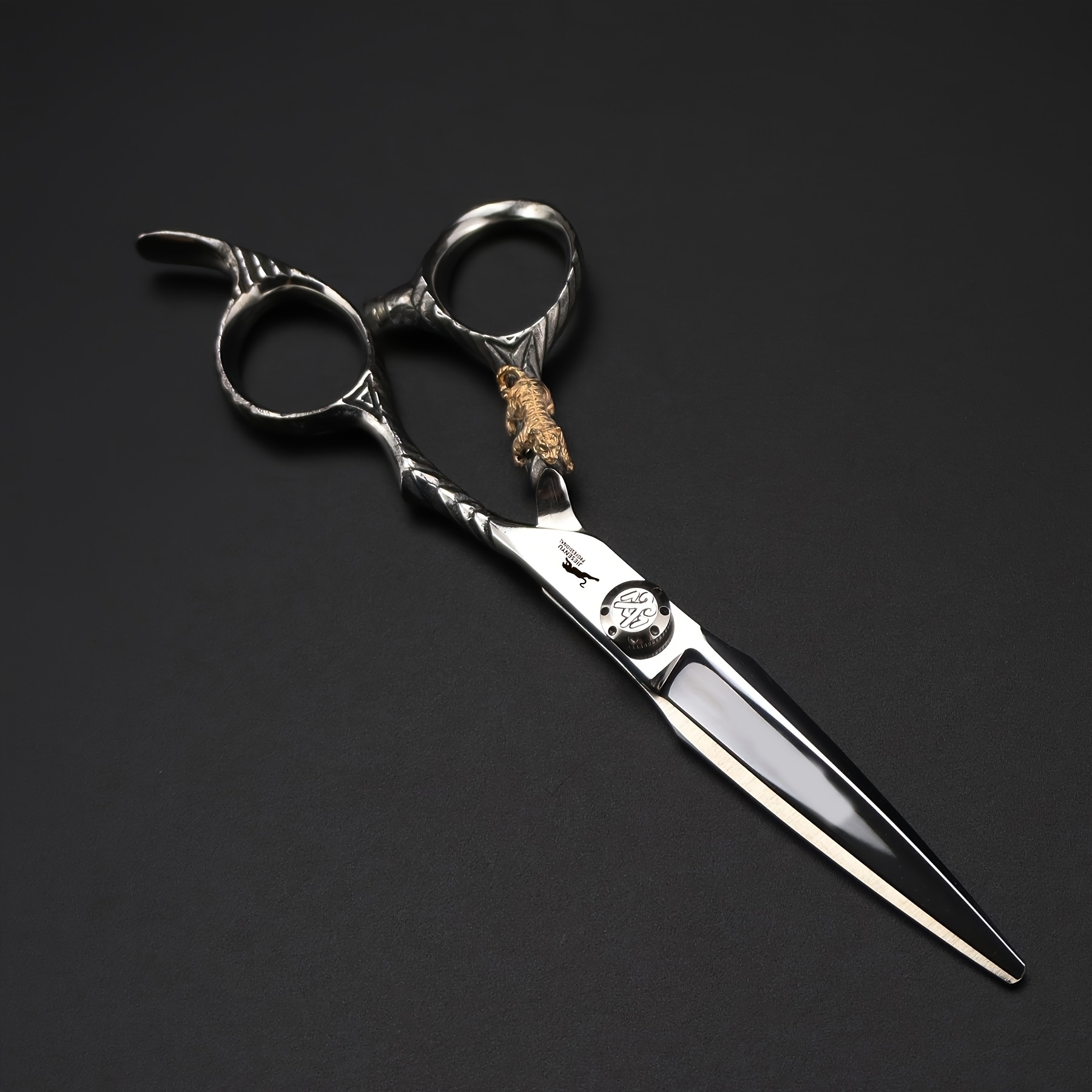 TEMU Professional 6.0-inch Glossy Dmx Clip Small High-end Hair Scissors, For Thinning And Cutting, Designed For Use, Suitable For Dry And Wet Hair,
