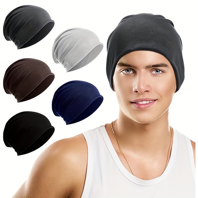 

3-piece Set Of Plain Color Hooded Hats, Headscarves, Piled-up Postpartum Hats, Chemotherapy Hats