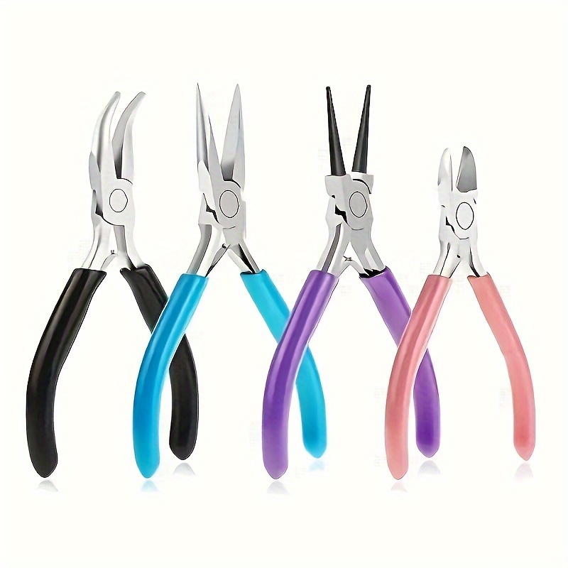 

1pc Jewelry Pliers Tool Kit Includes Needle Round Wire Cutter And Curved Nose Pliers For Jewelry Beading Repair Supplies Wire Wrapping Multifunctional Tools Home Essentials