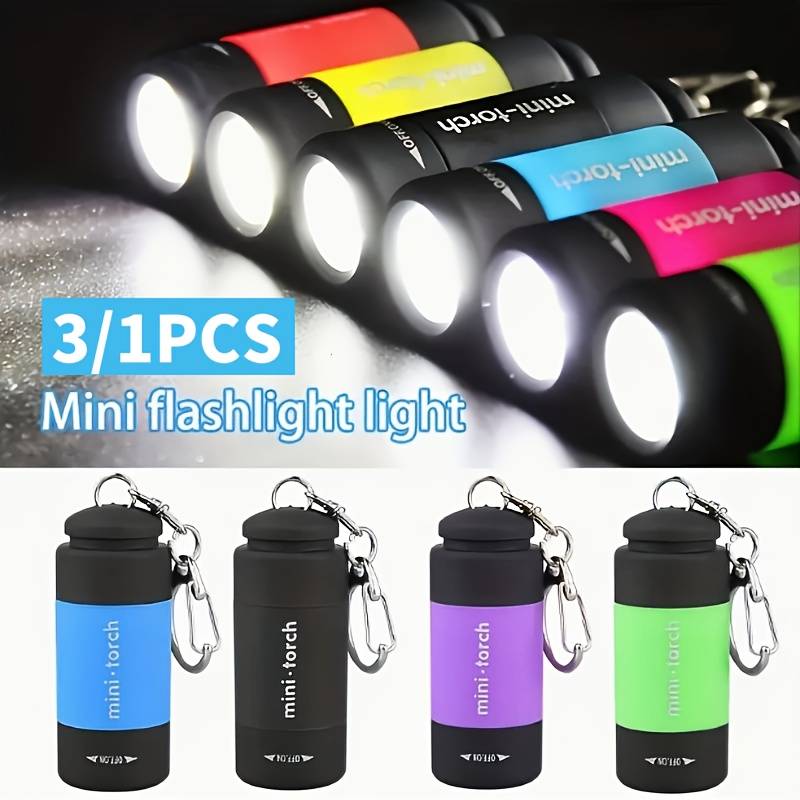 Torcia Portachiavi LED Siuyiu 80 Lumen - Mini EDC Ricaricabile USB-C, 7 Modalità, Impermeabile IPX4, Con Fischietto E Taglierino - Per Campeggio E Emergenza