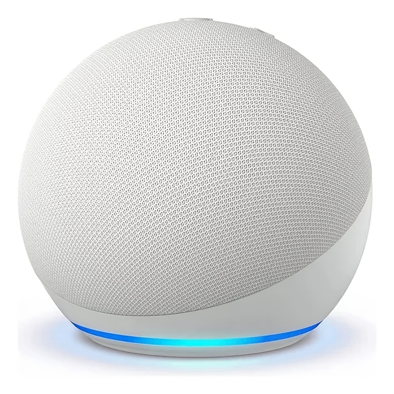 spherical 5th gen   smart speaker with rgb led light   tws connection and portable base