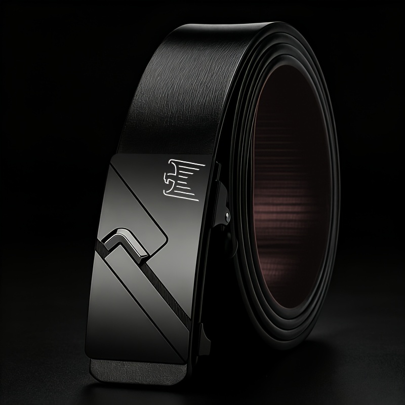 TEMU German Eagle Logo Men's Business Belt, Textured Smooth Low-key Light Luxury, Scratch-resistant And Wear-resistant Automatic Smooth, Workplace