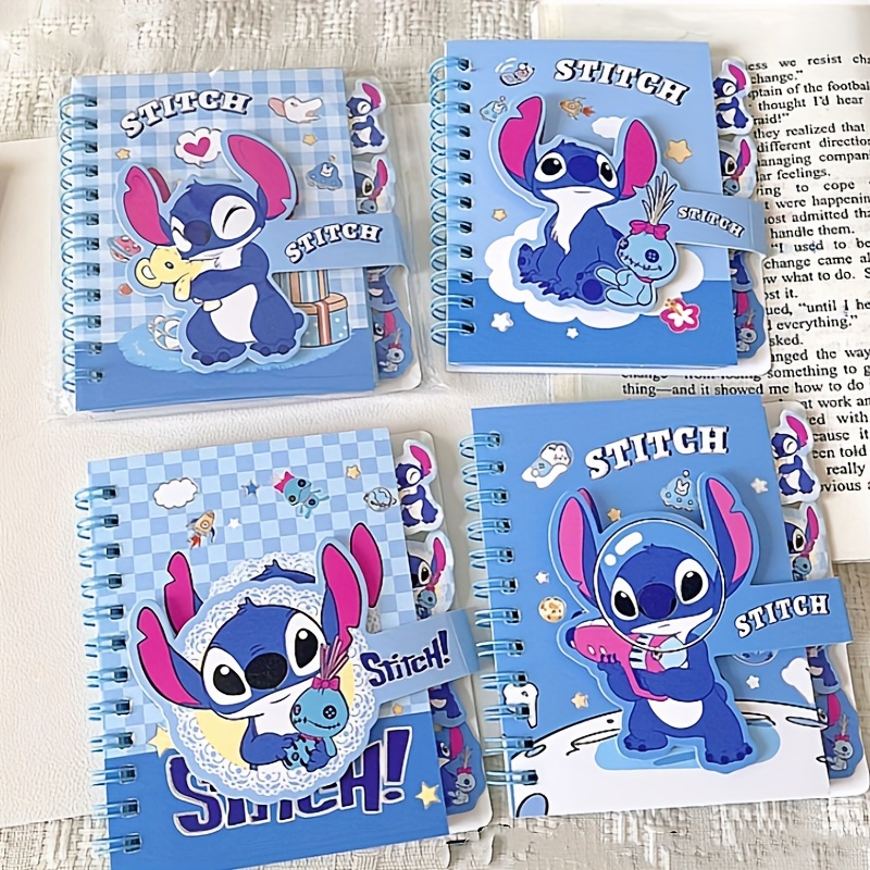 

1pc Stitch Themed Spiral Notebook, 65 Sheets, Magnetic Closure, , Assorted Designs From Cute Baby Series, Random