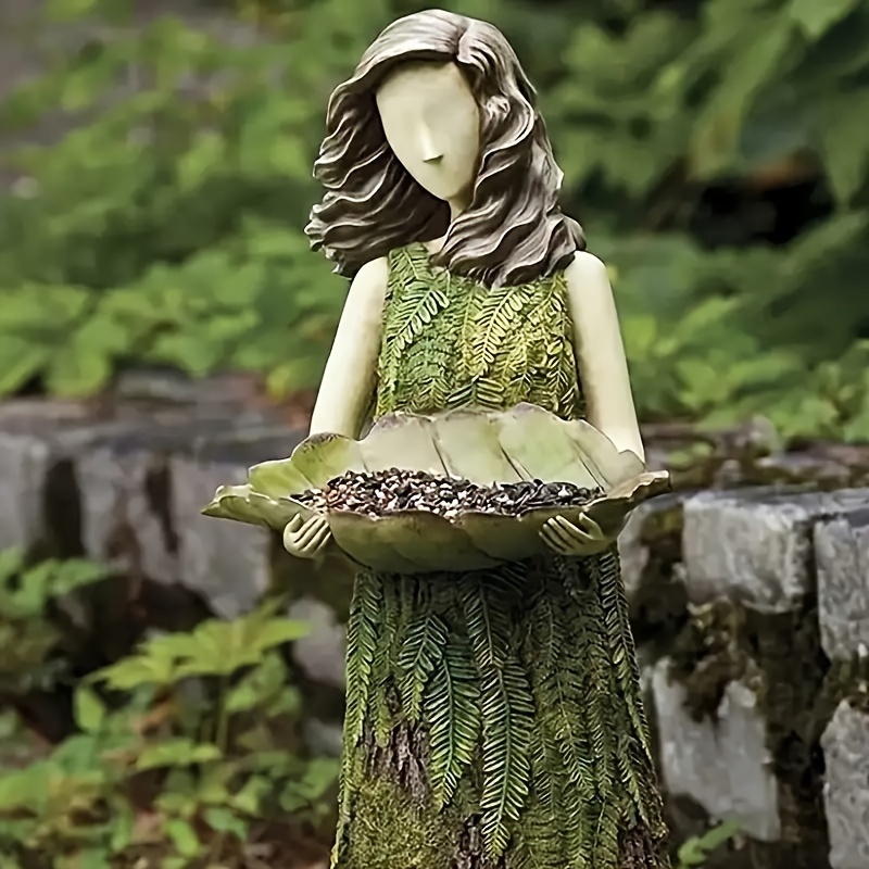 

Enchanting Fairy Forest Girl Bird Feeder - Durable Abs Resin, Outdoor Garden Statue & Lawn Decor