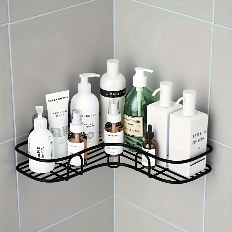 

Space-saving Corner Shower Caddy - Wall-mounted Bathroom Organizer For Shampoo, Soap & Accessories