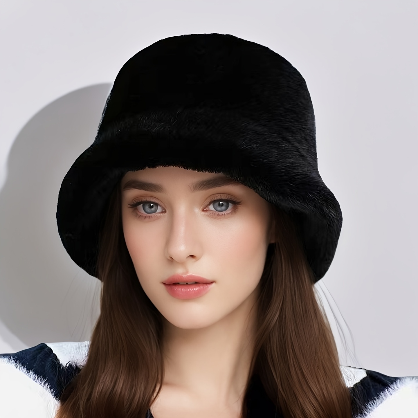 

1pc Chapeau Bob de Noël en polyester pour femme avec cache-oreilles - Chapeau d'hiver en peluche tricoté , chaud et coupe-vent pour les en et les galants