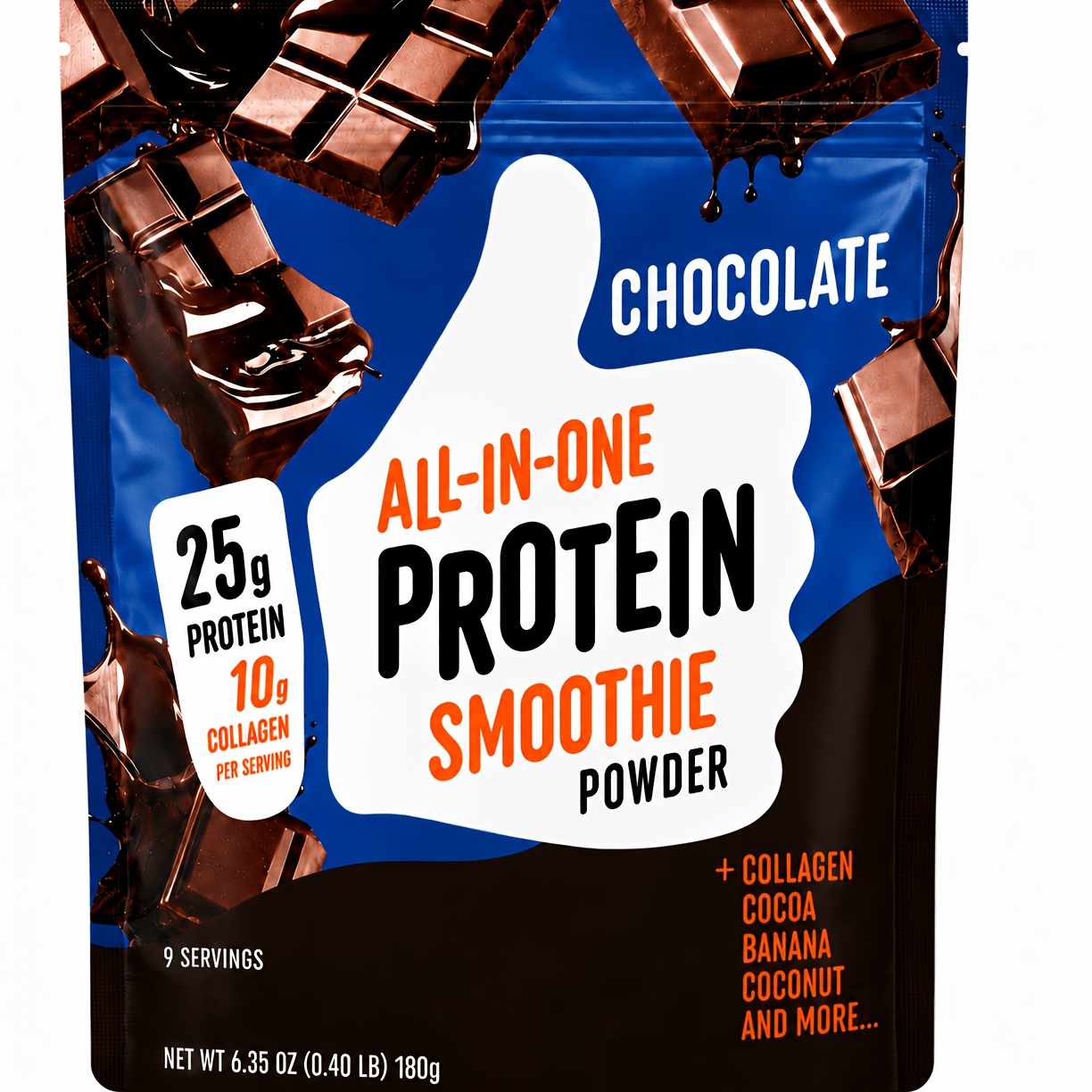 TEMU Chocolate All In 1 Protein Shake Powder - On The Go Meal Alternative + Collagen Peptides, Reishi & Cordyceps - - 100% Grass Fed Whey, 180g 9