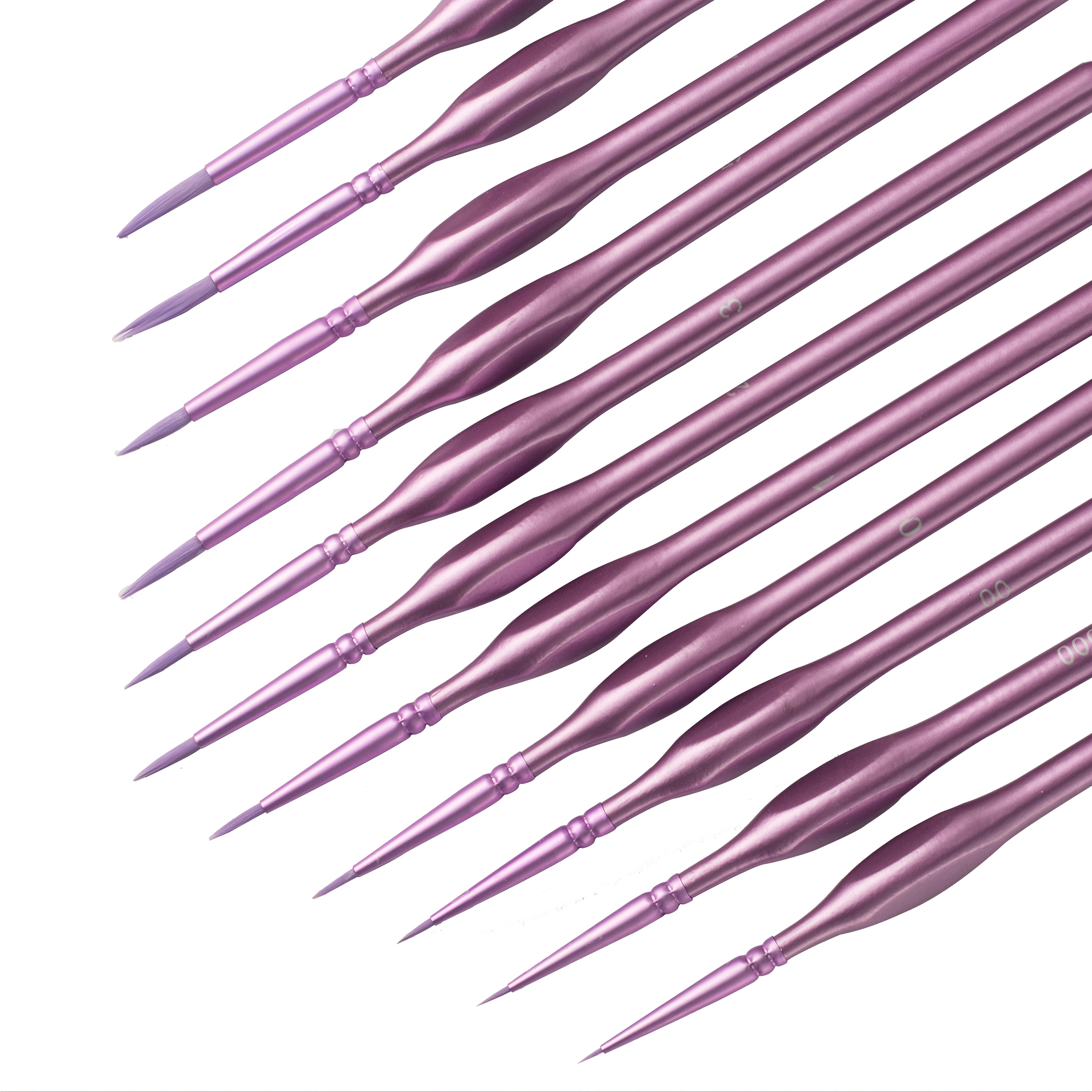 [premium Fine Brushes] 11pcs Premium Fine Brushes | For Acrylic, Oil Painting, Watercolor, Paint By Numbers, Models, Crafts With Triangle Handle