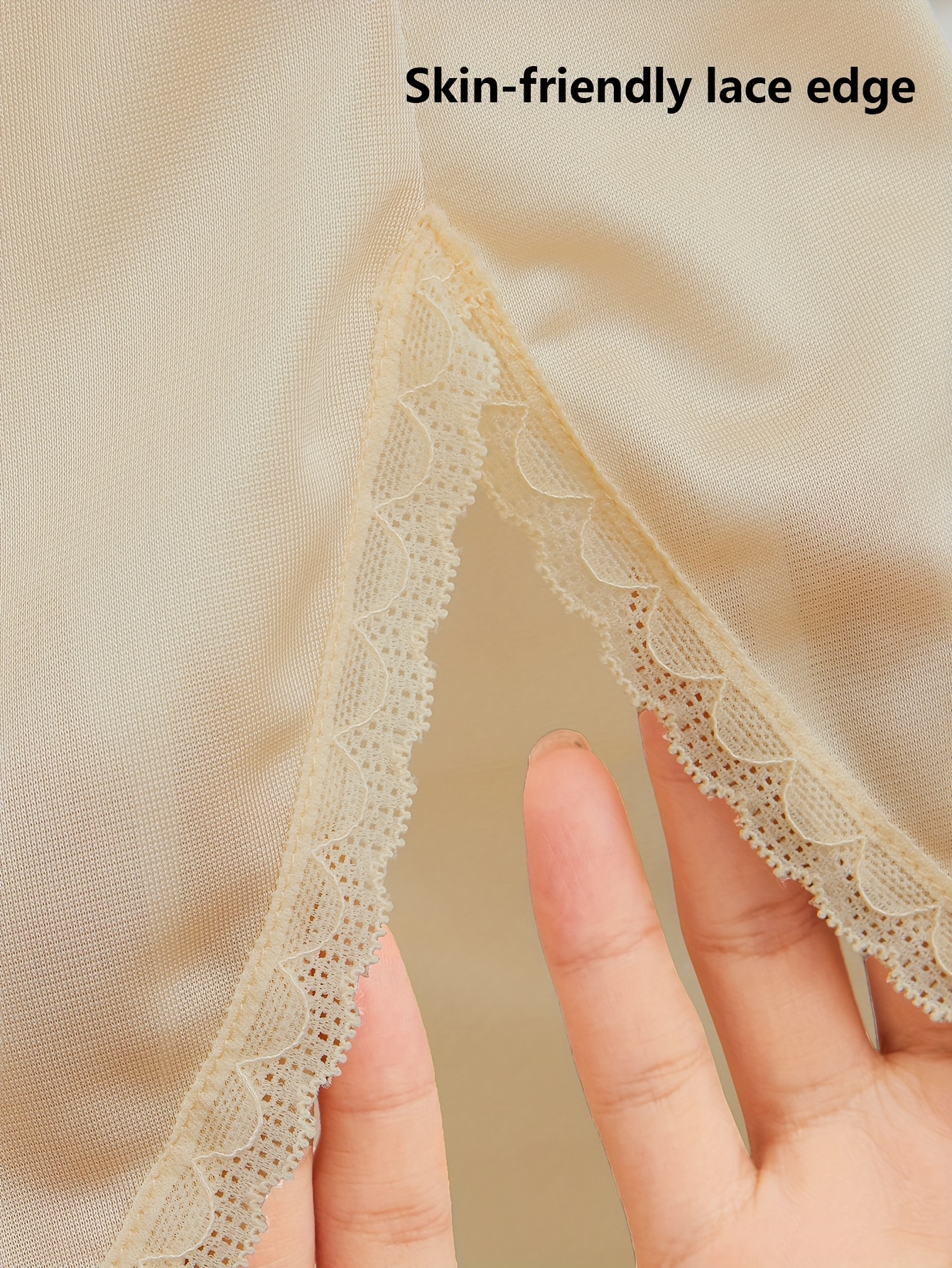 set size black white pink cream lace slip skirts side Temu