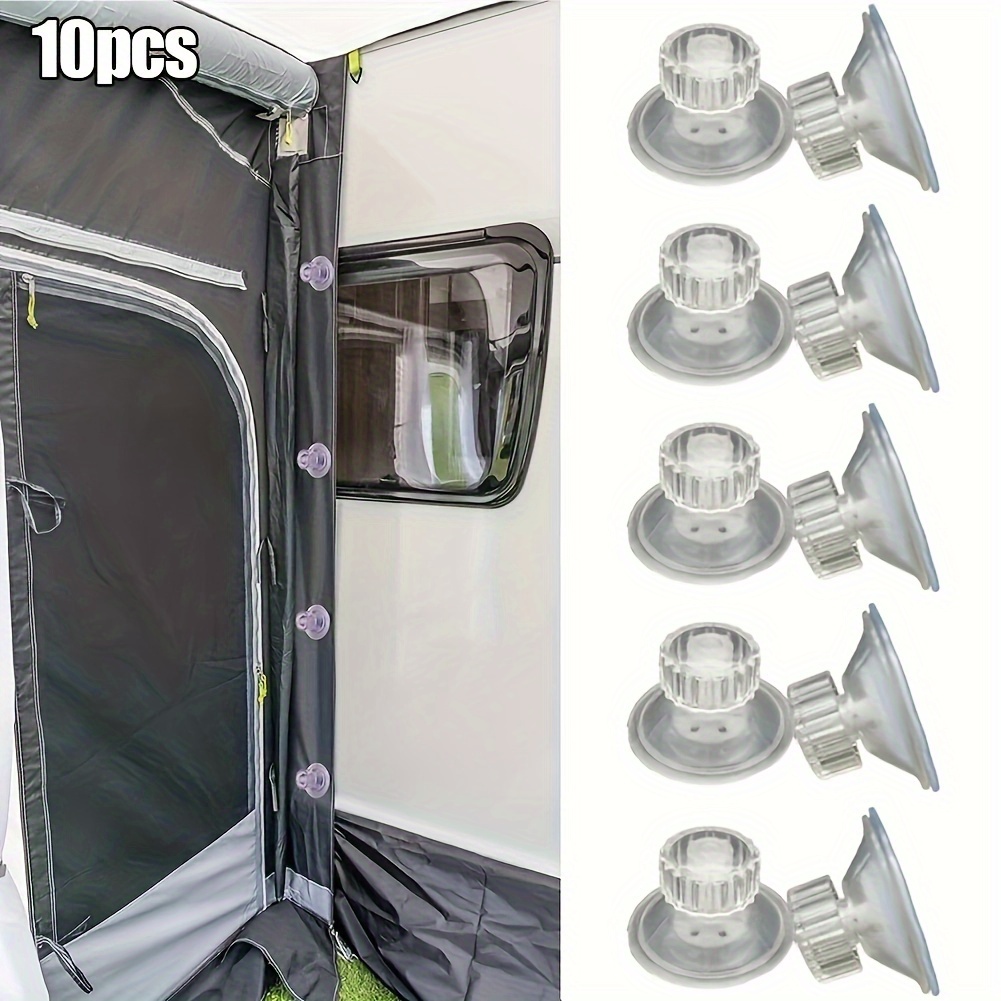 Image of 10pcs Of High-grip Suction Cup Pads For Awnings, Suitable For Caravans And Rvs, 45mm