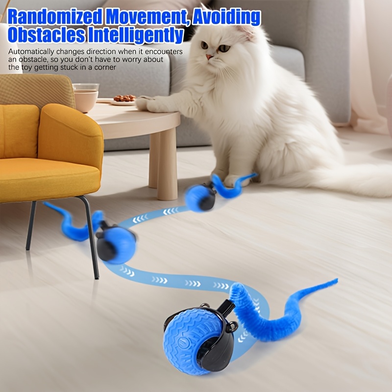 1pc MIAOQUANJI Interactive Cat Toy with Automatic Rolling Ball - USB Rechargeable, Smart Tail Ball for Indoor Cats, Durable Plastic, All Breeds & Sizes, Interactive Playtime, Cat Toy, Playful Design, Smooth Surface 12 1pc MIAOQUANJI Interactive Cat Toy with Automatic Rolling Ball - USB Rechargeable, Smart Tail Ball for Indoor Cats, Durable Plastic, All Breeds & Sizes, Interactive Playtime, Cat Toy, Playful Design, Smooth Surface